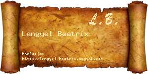 Lengyel Beatrix névjegykártya