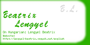 beatrix lengyel business card